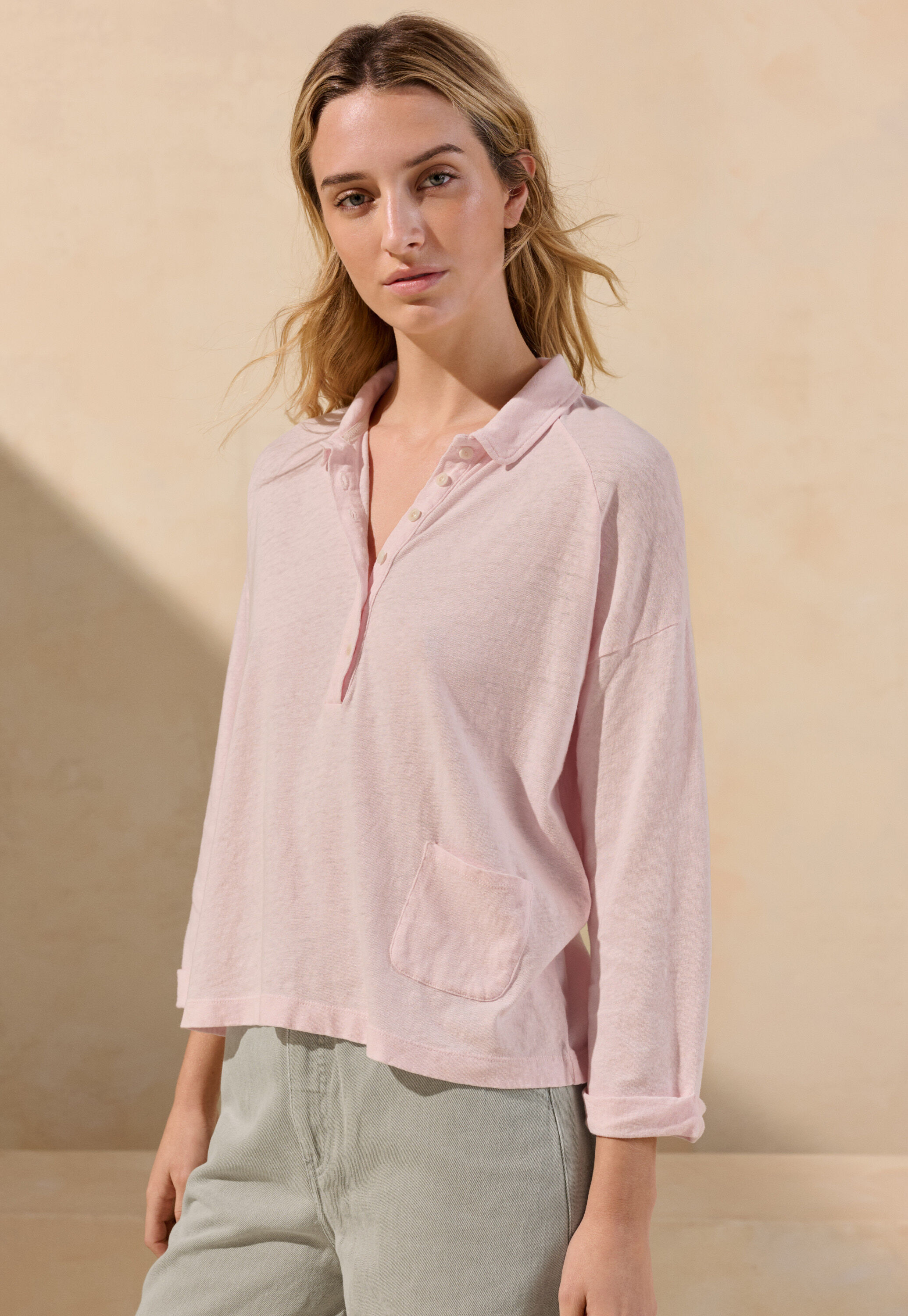 Jersey polo top