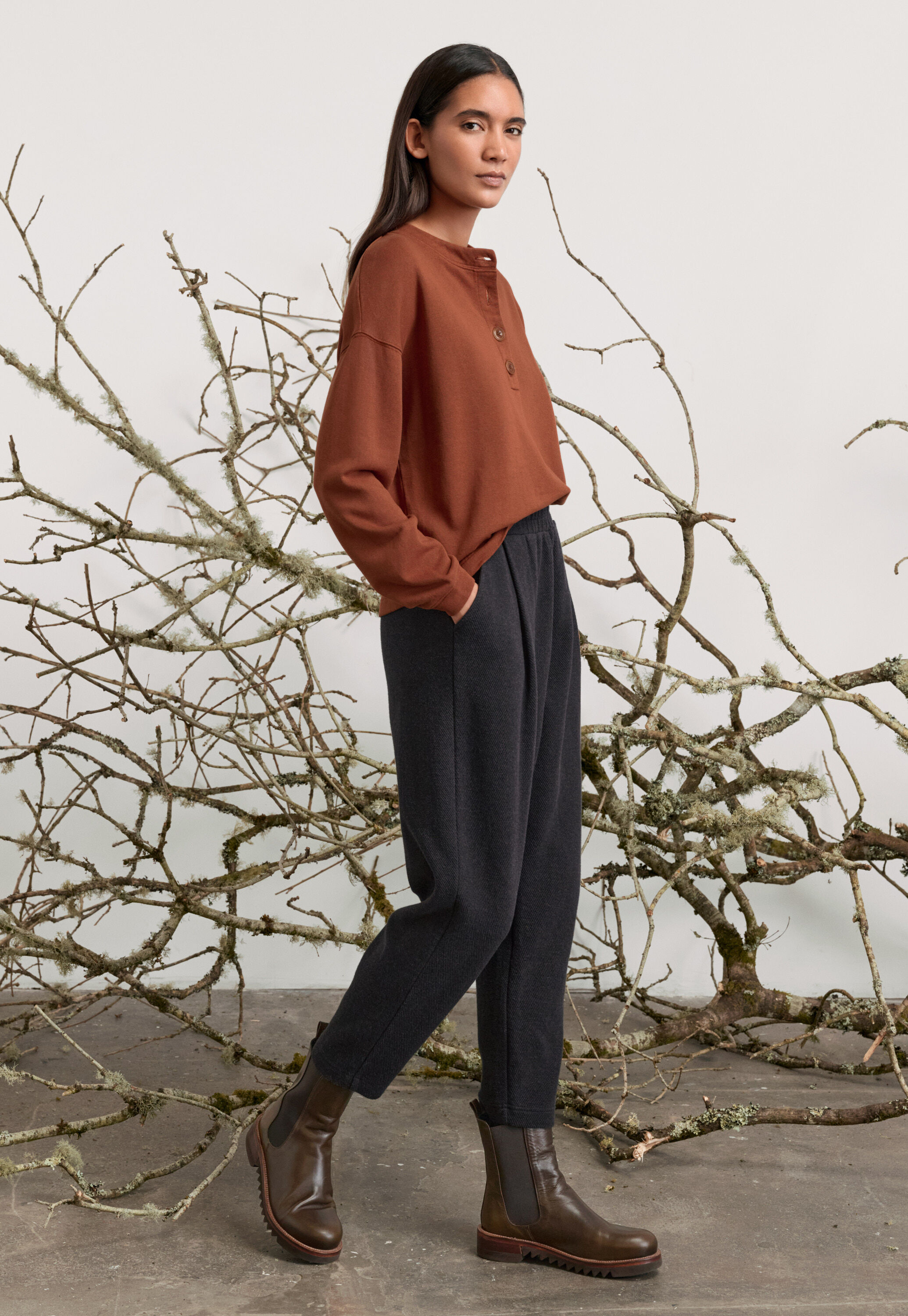 Jersey trousers, Charcoal, large