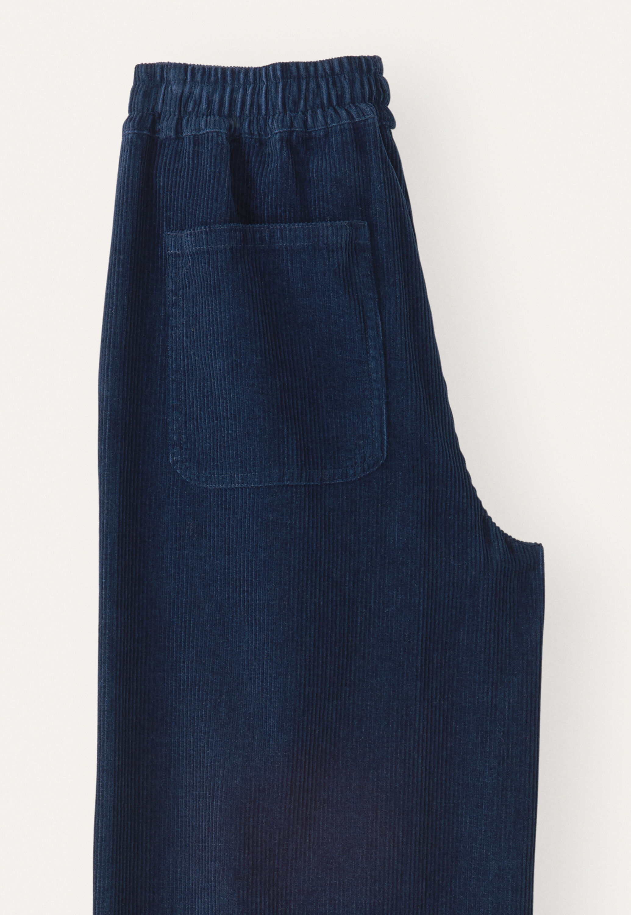 Cord dart-hem trousers