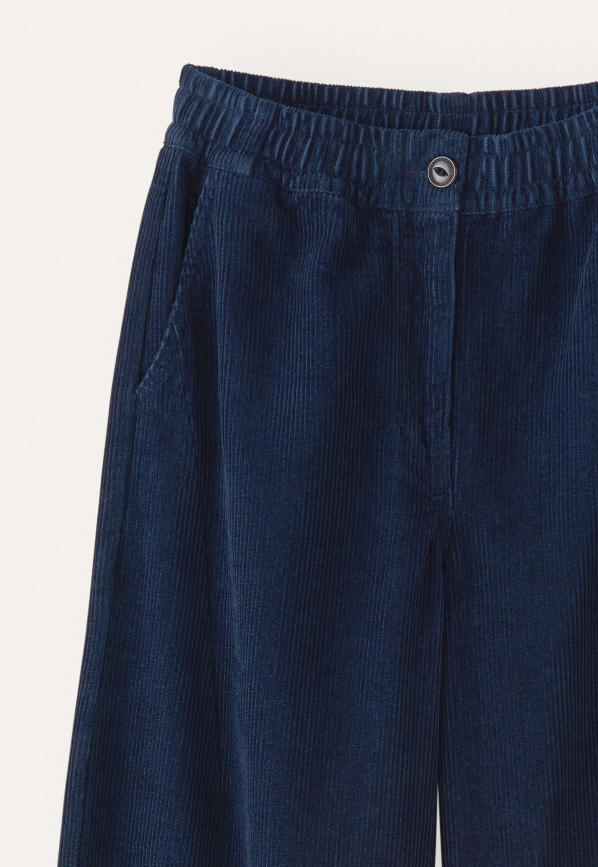 Cord dart-hem trousers