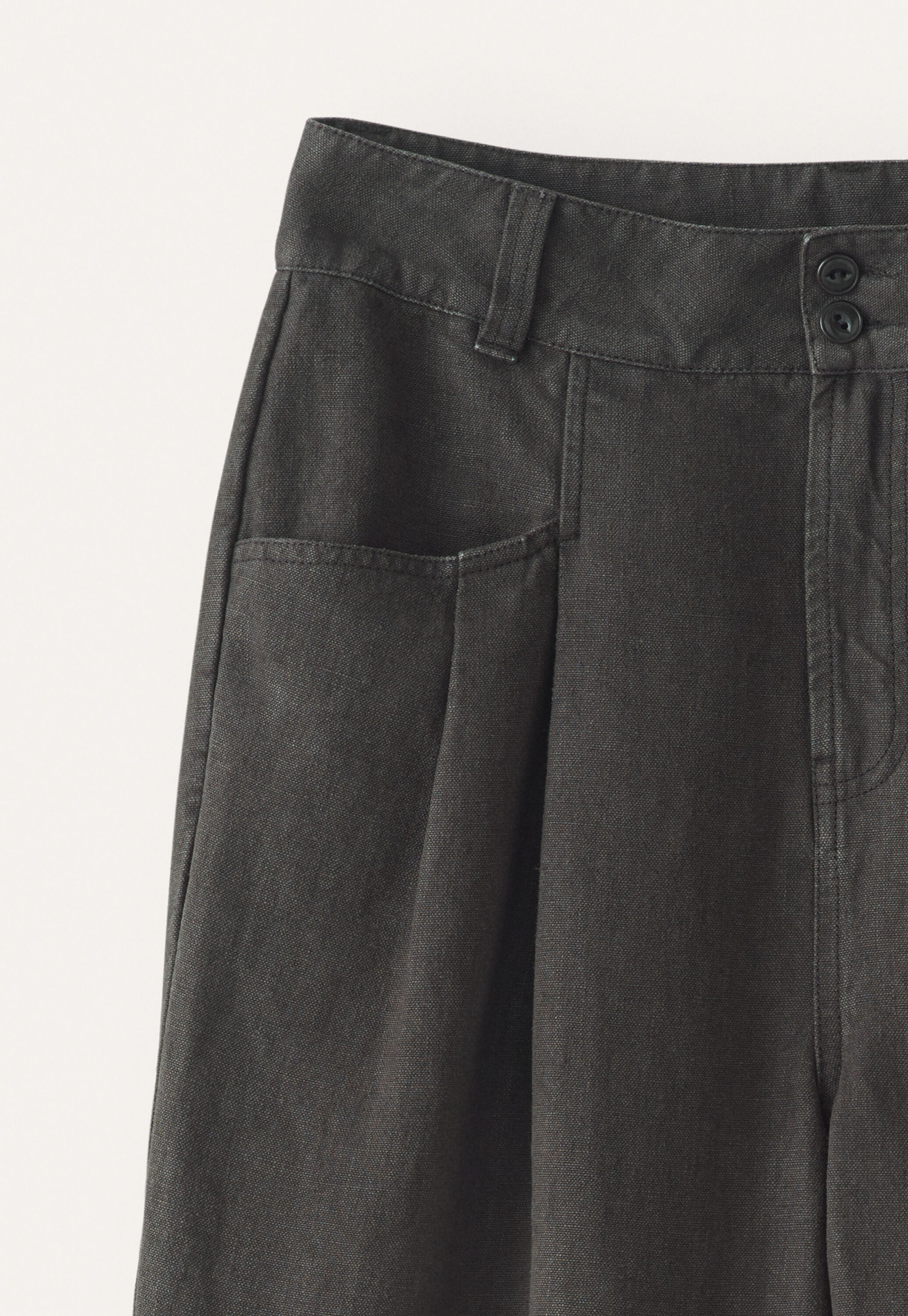Tapered-leg trousers, Charcoal, large