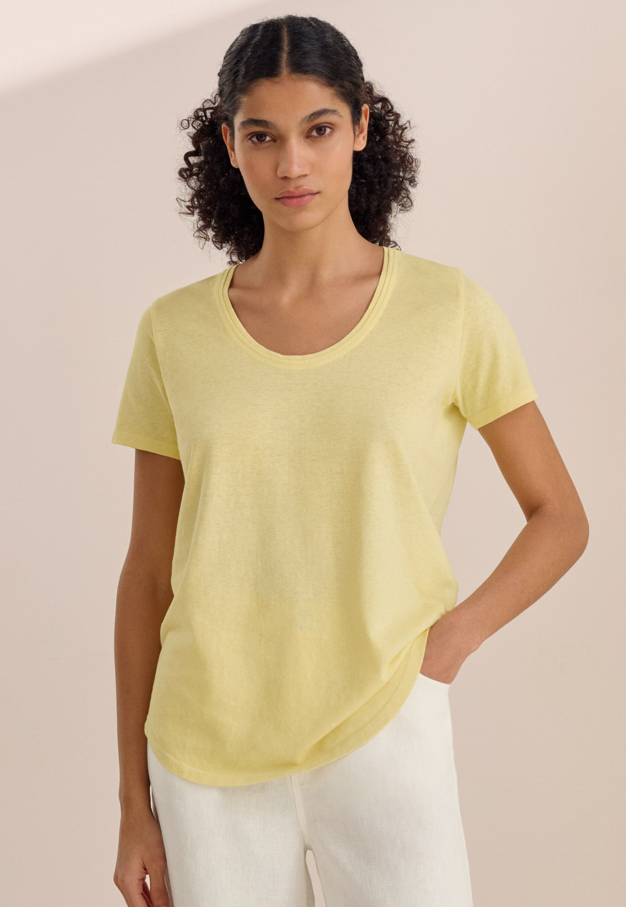 Scoop-neck T-shirt