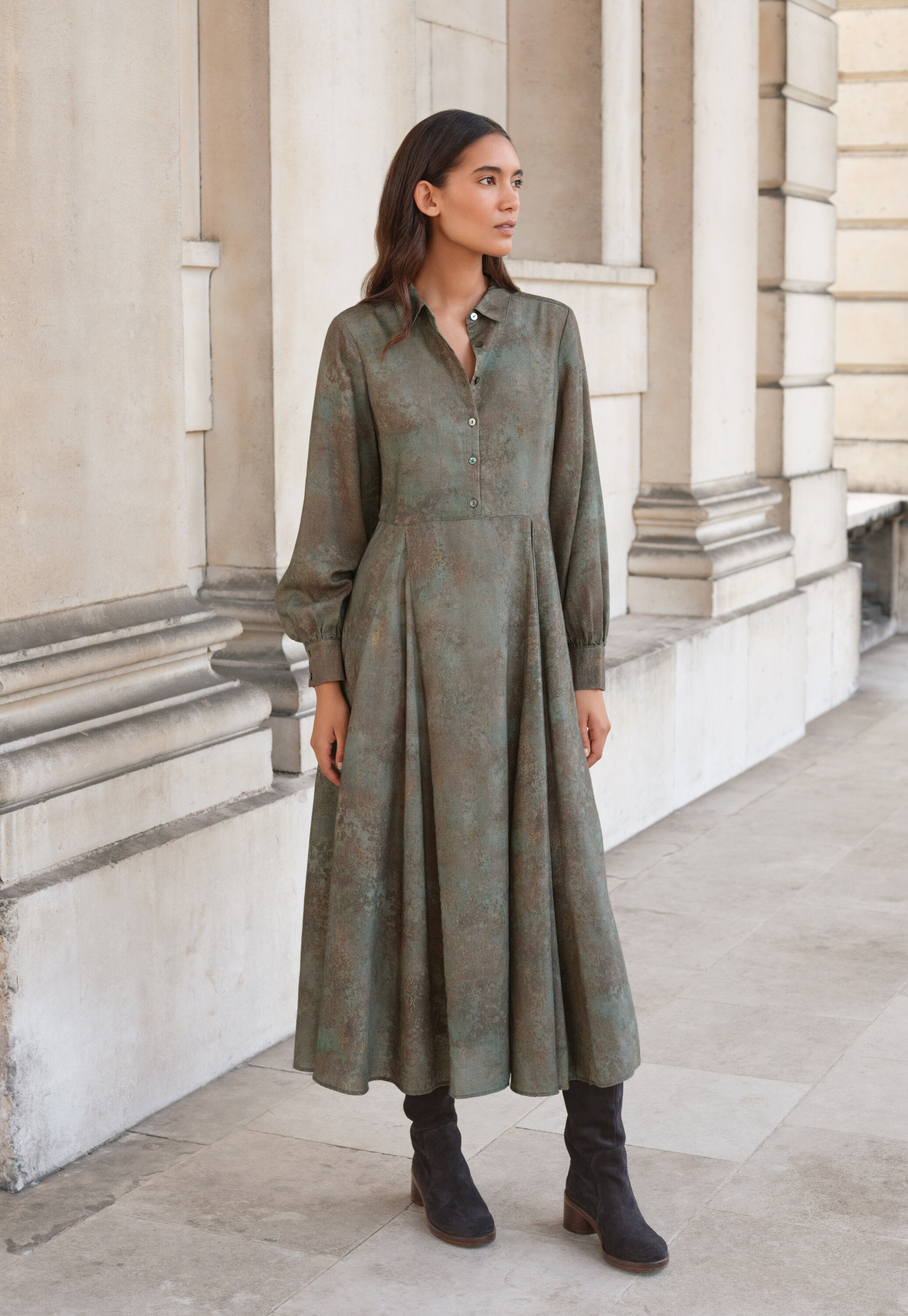 Flared hem dress