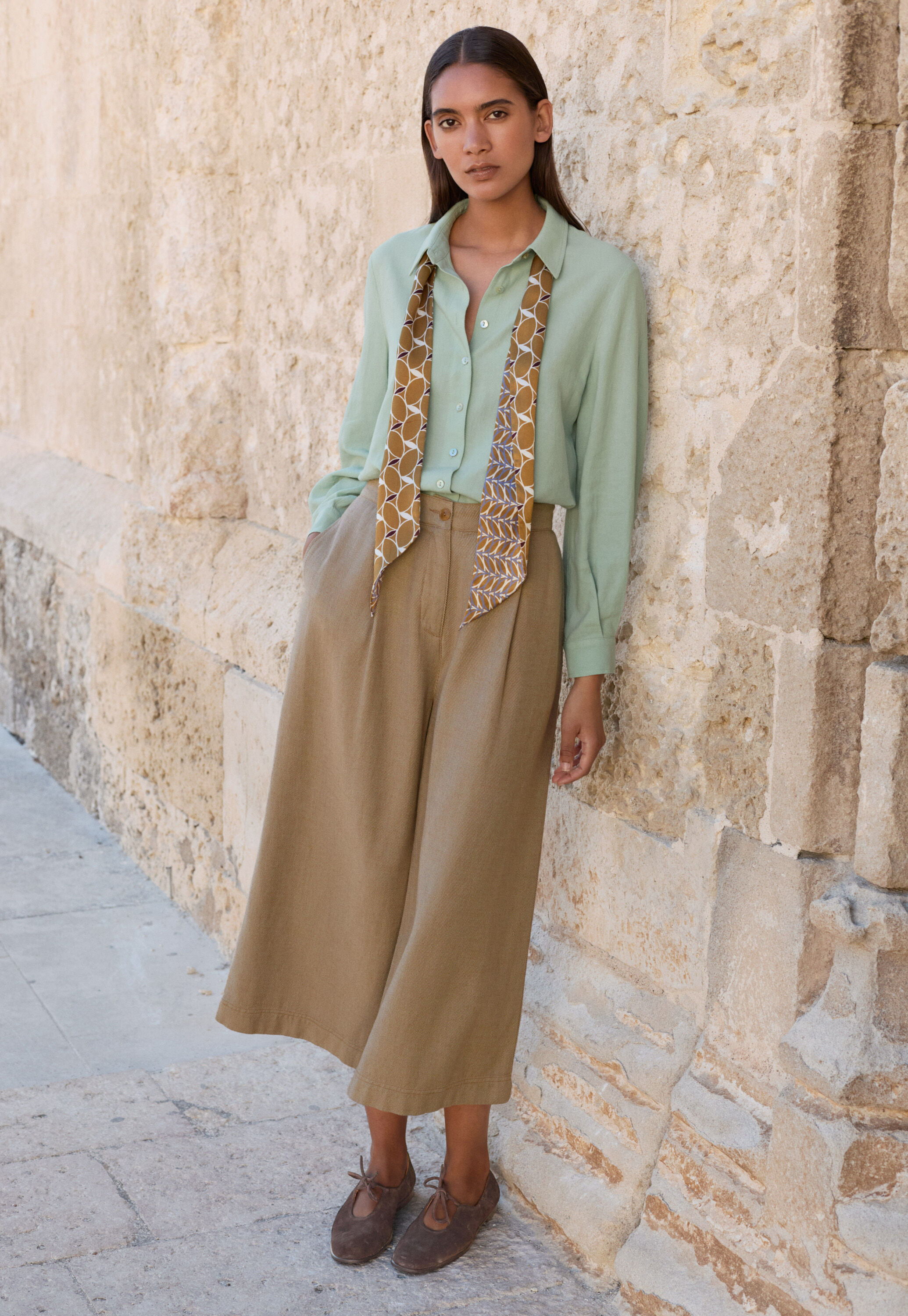 Cropped & wide trousers