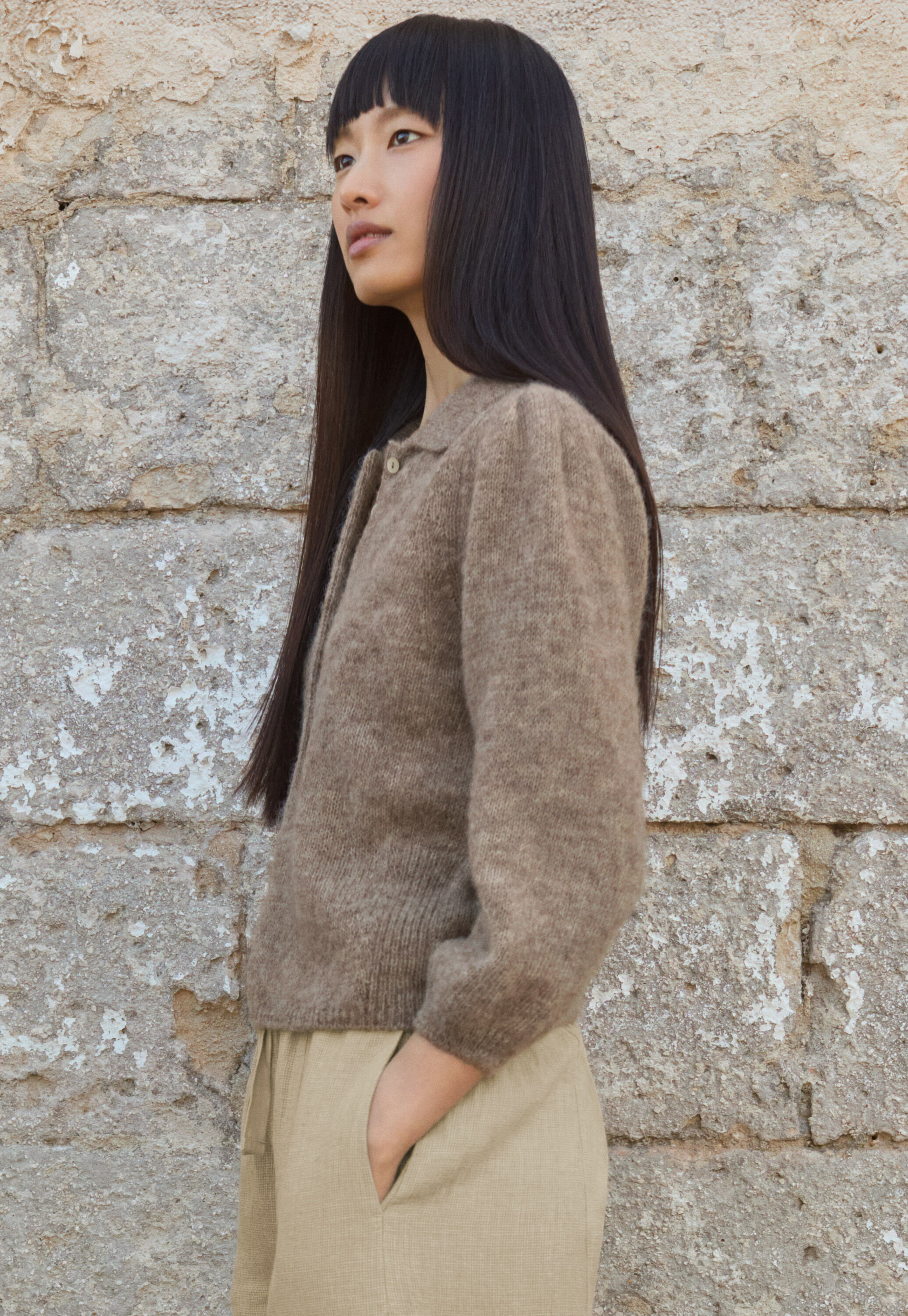 Hand-knitted waistcoat