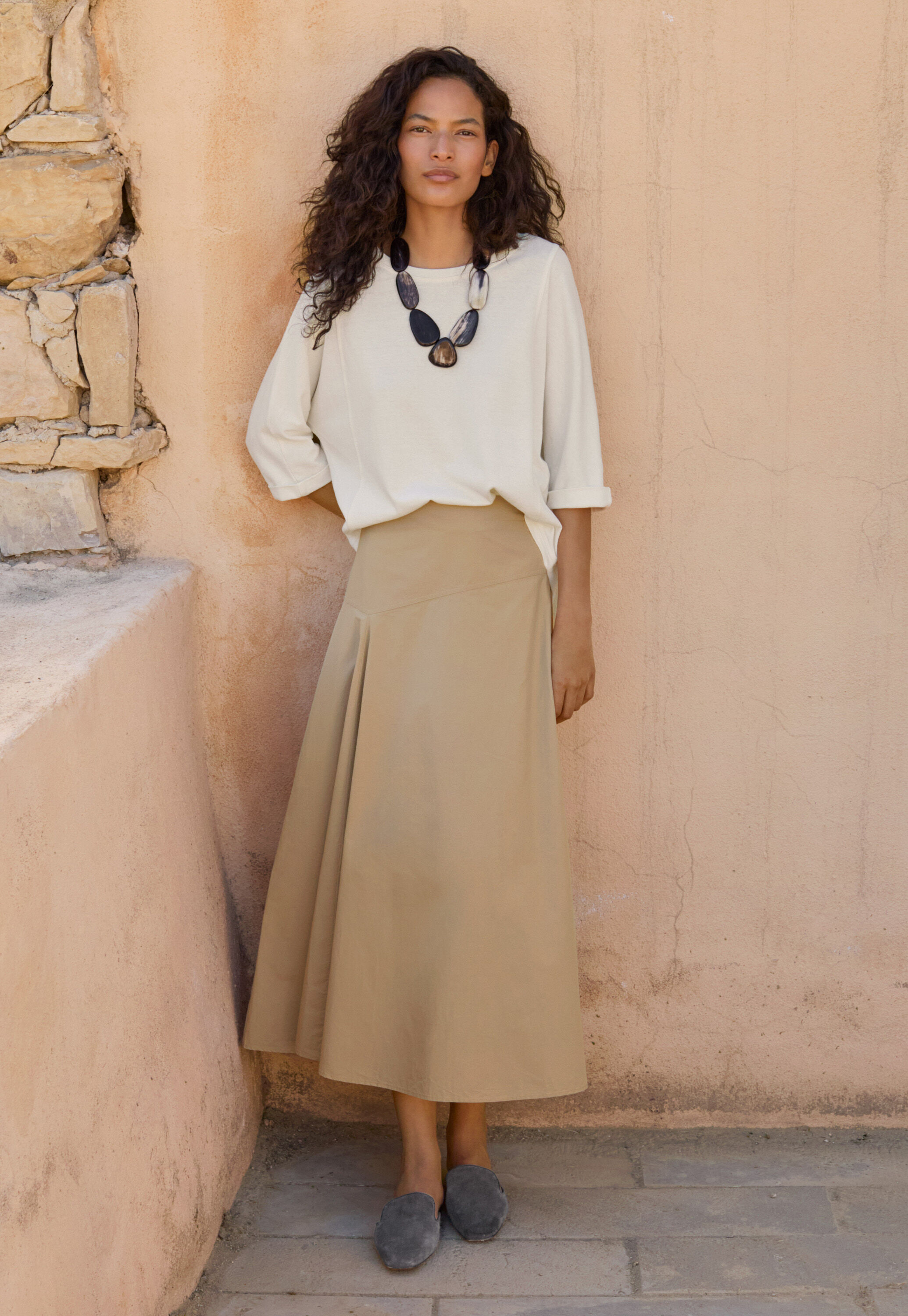 Asymmetric A-line skirt