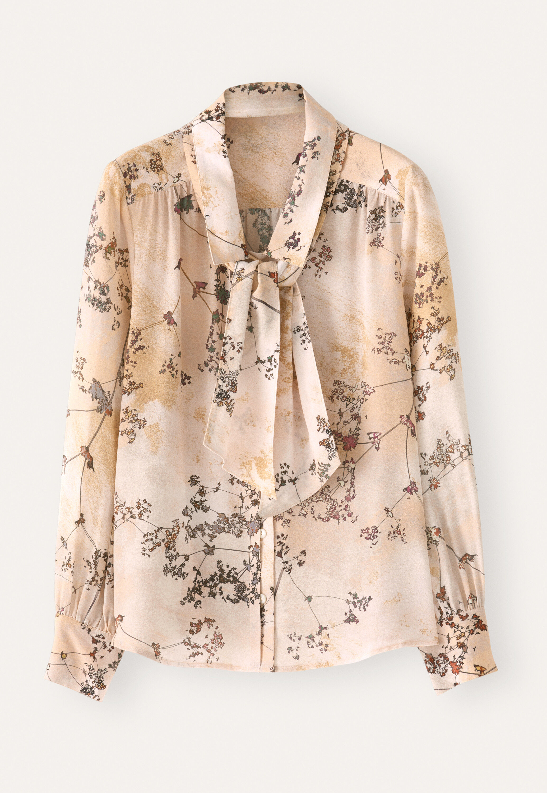 Printed tie-blouse