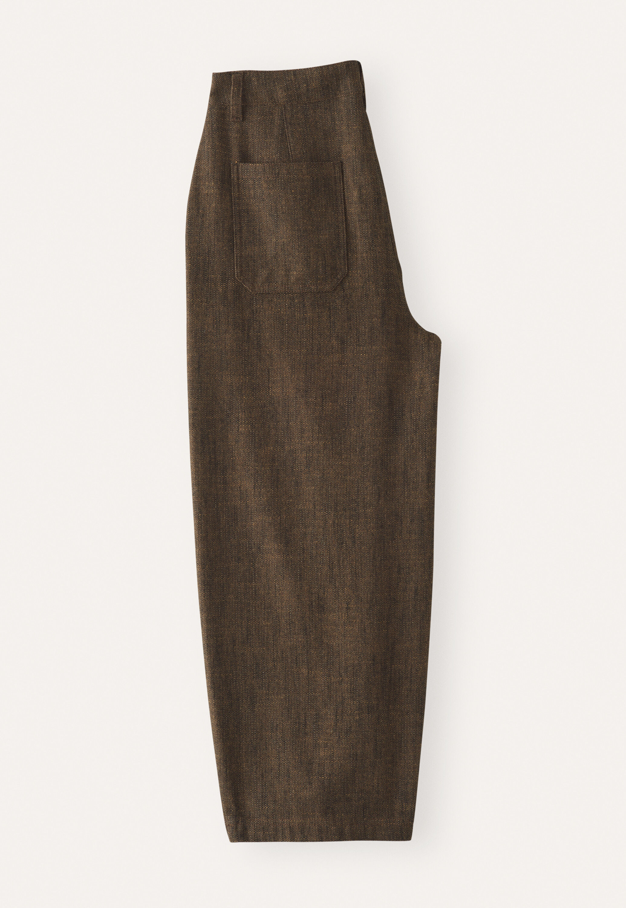 Barrel leg trousers