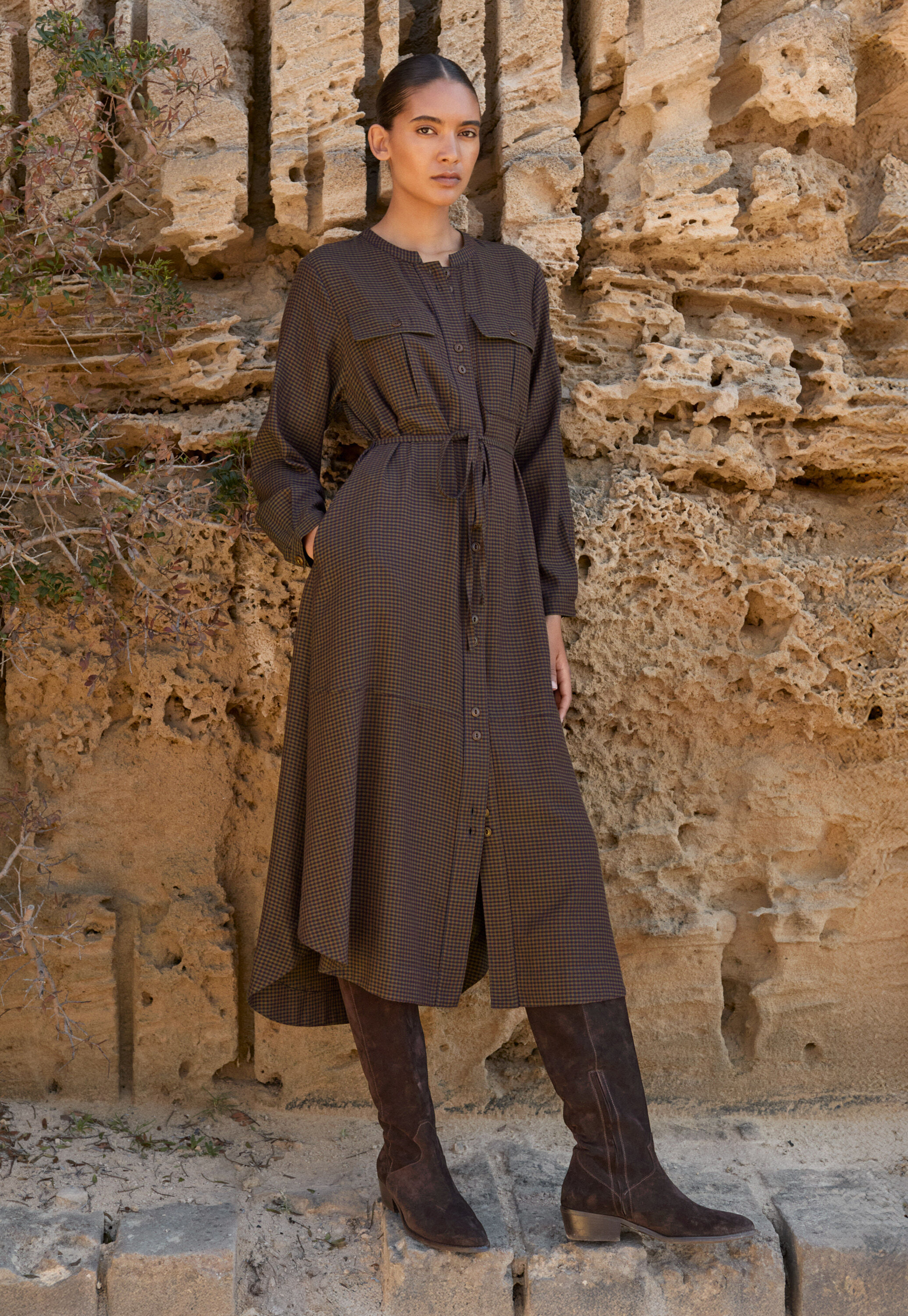 Jersey bias-cut dress