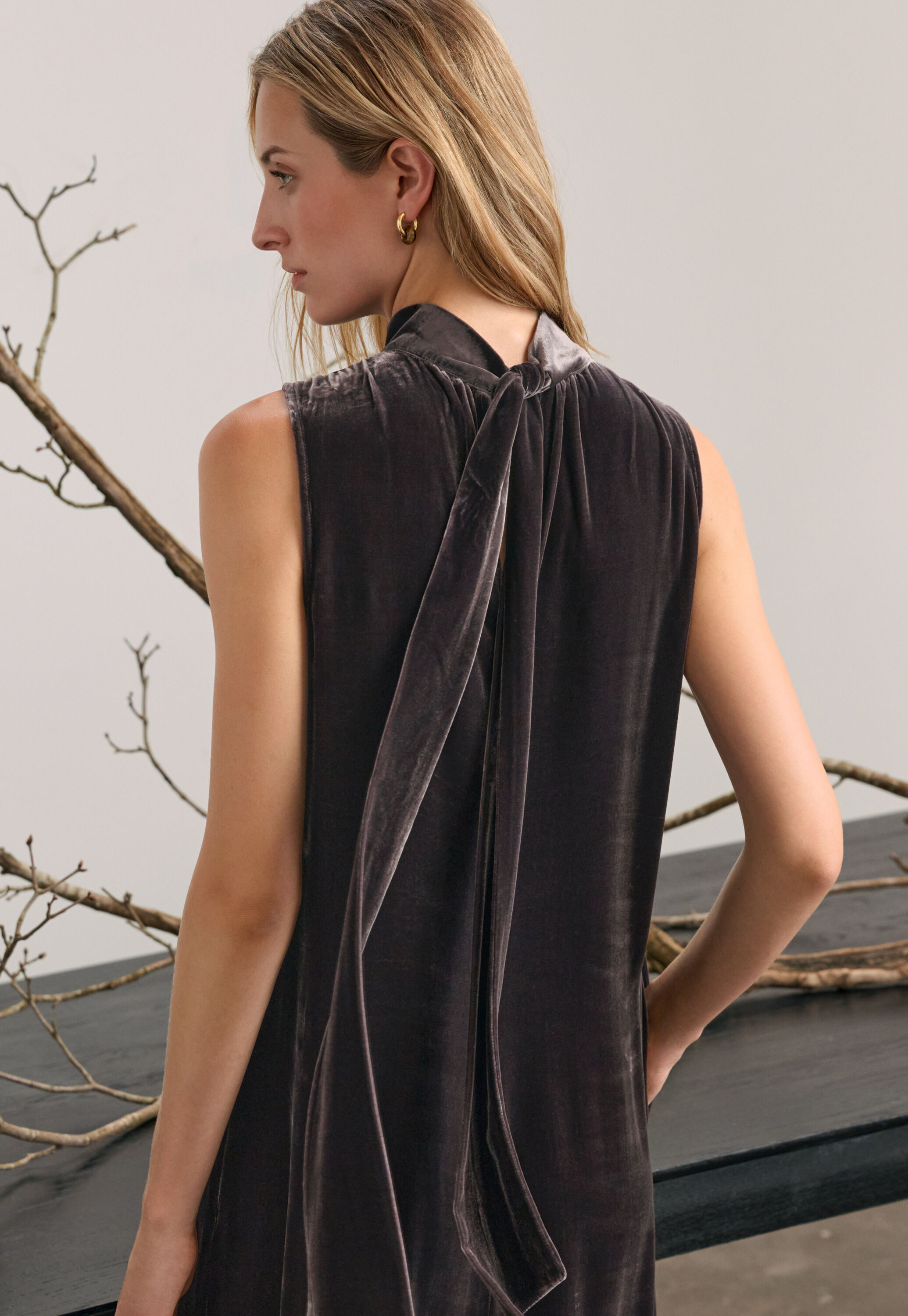 Jersey bias-cut dress