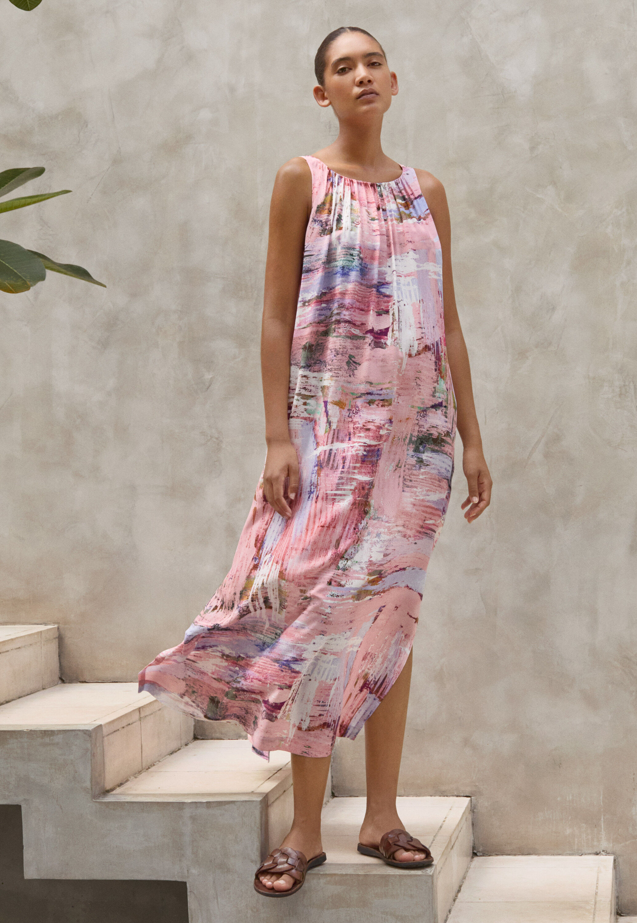 Peplum-detail dress
