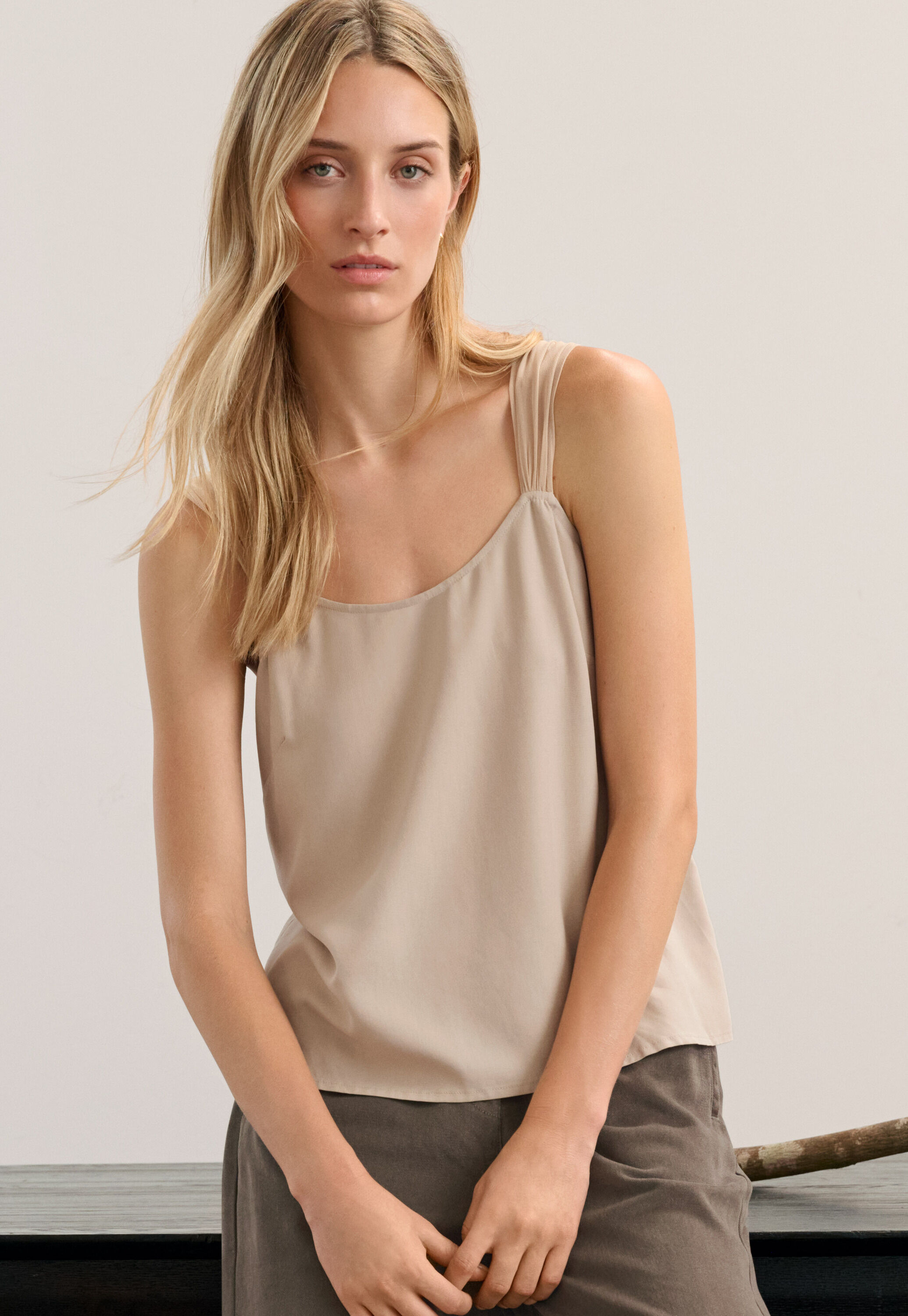 Chiffon strap camisole