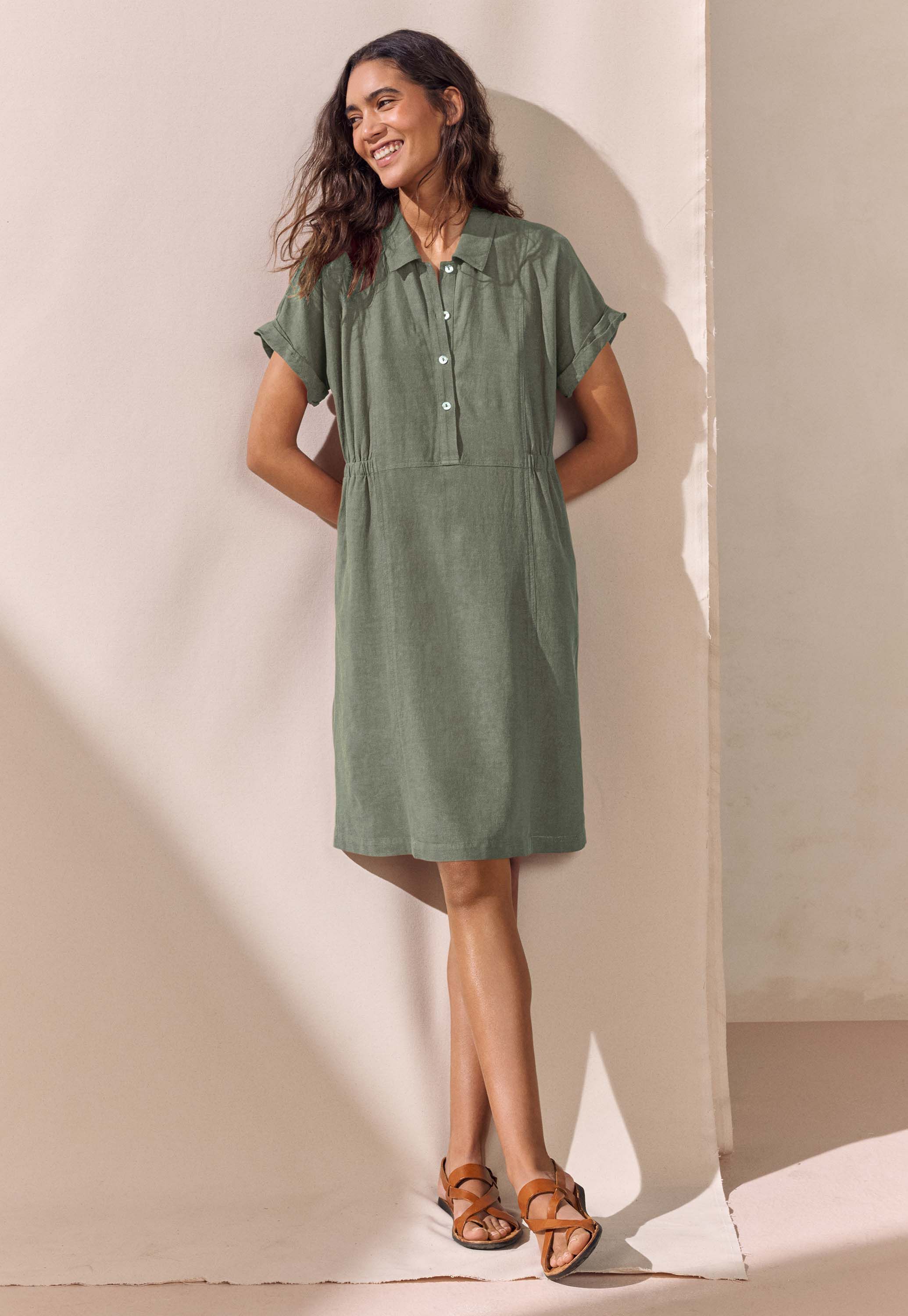 Peplum-detail dress