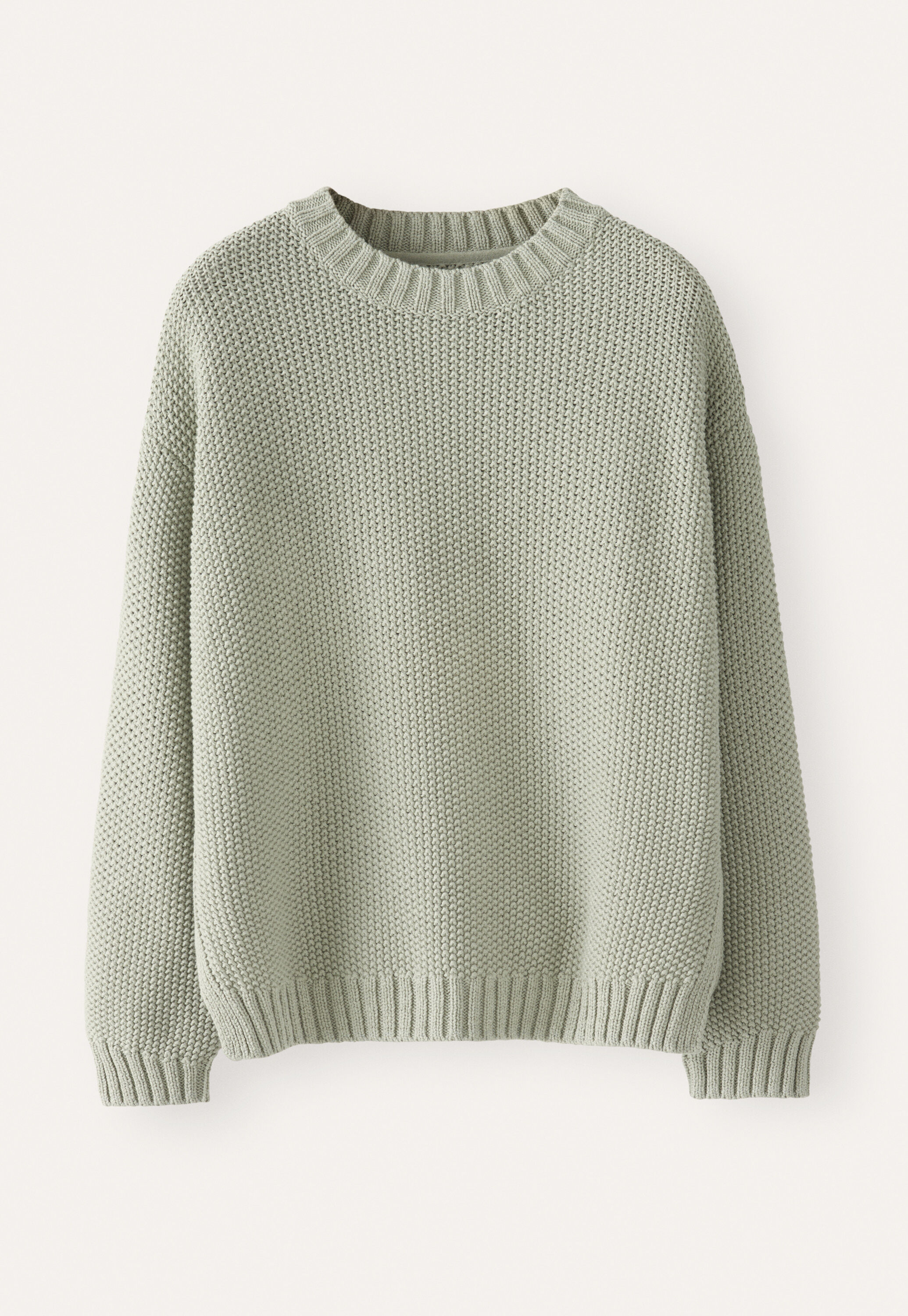 Moss-stitch sweater