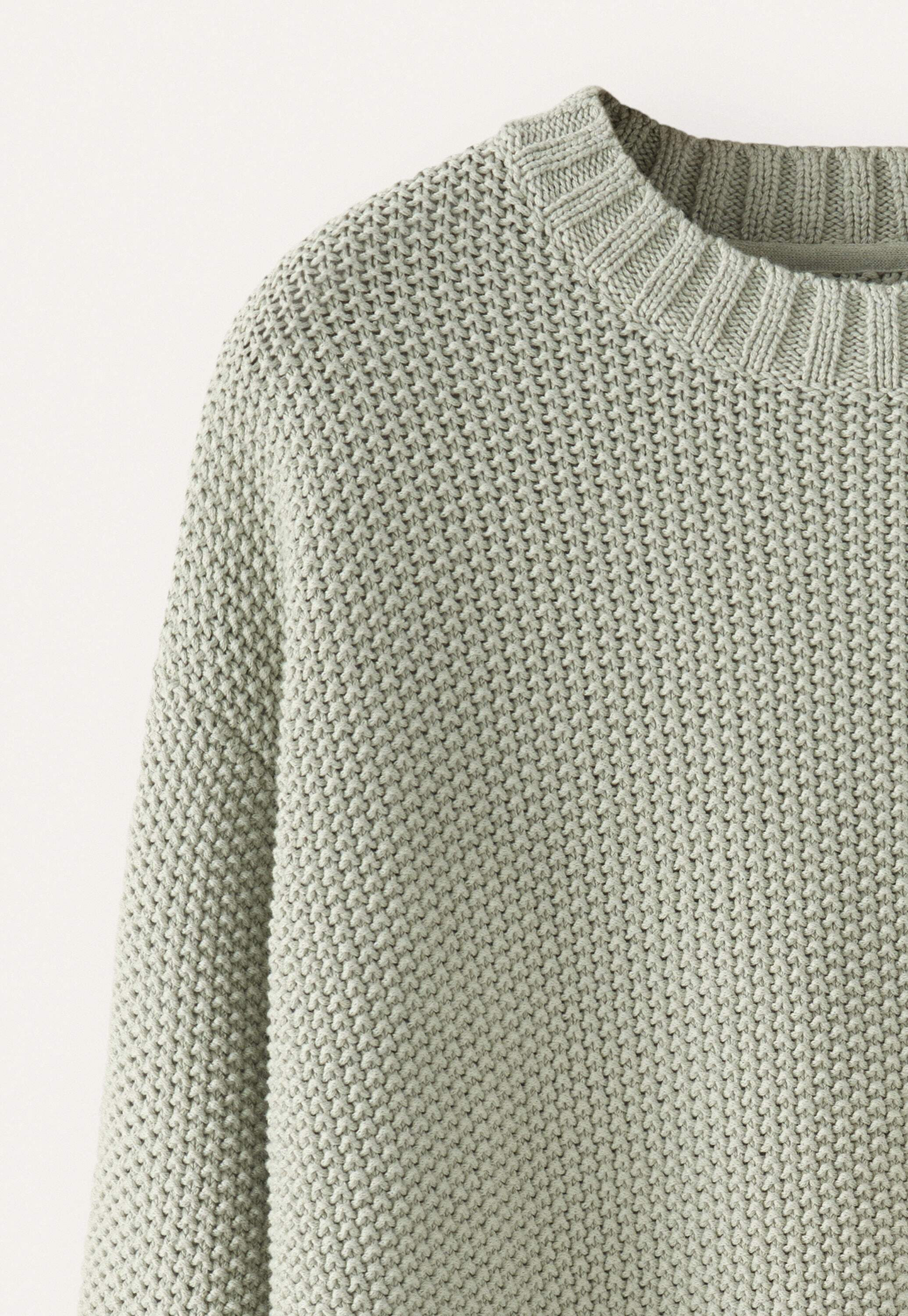 Moss-stitch sweater