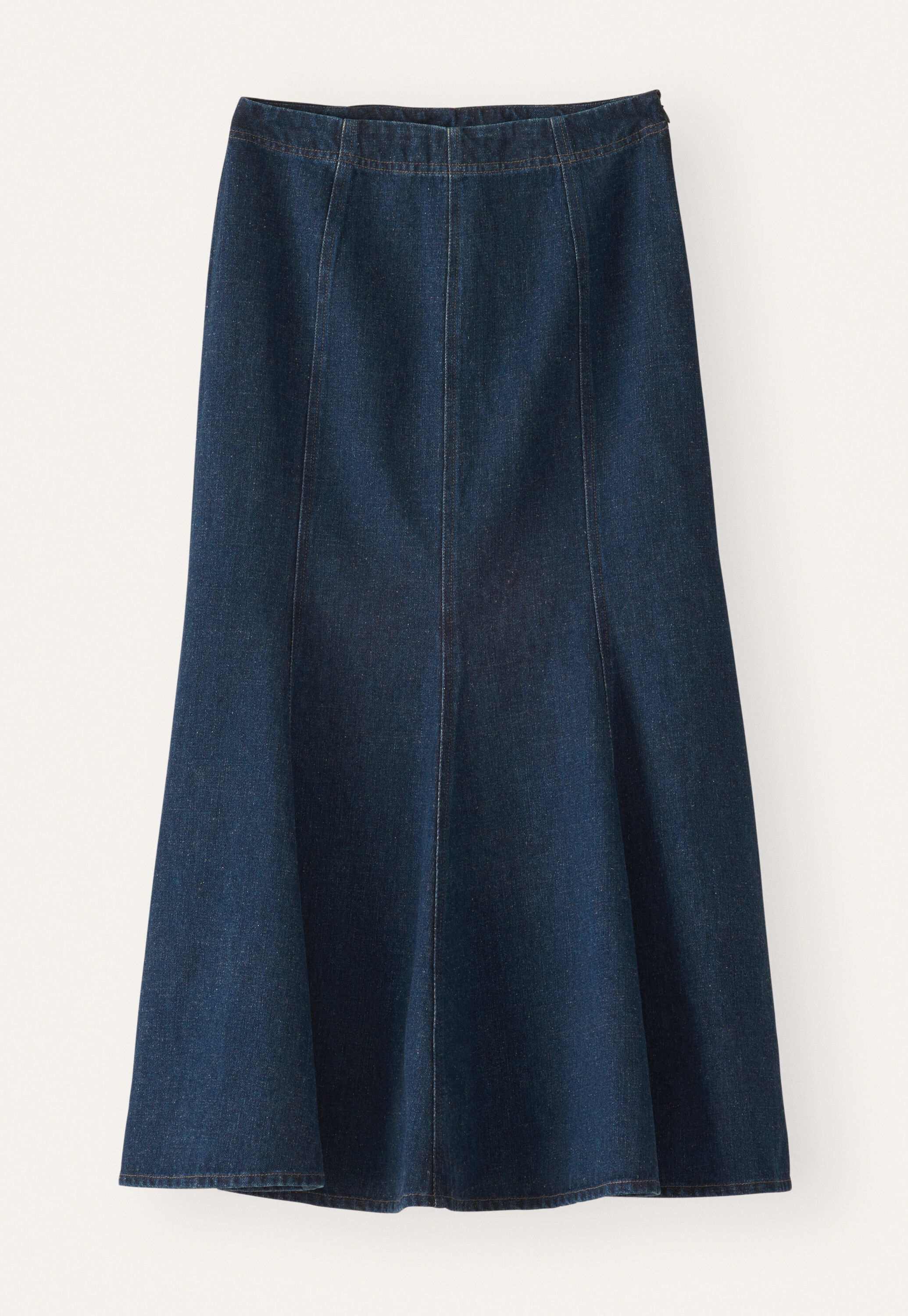 Panelled skirt, Dark denim, large