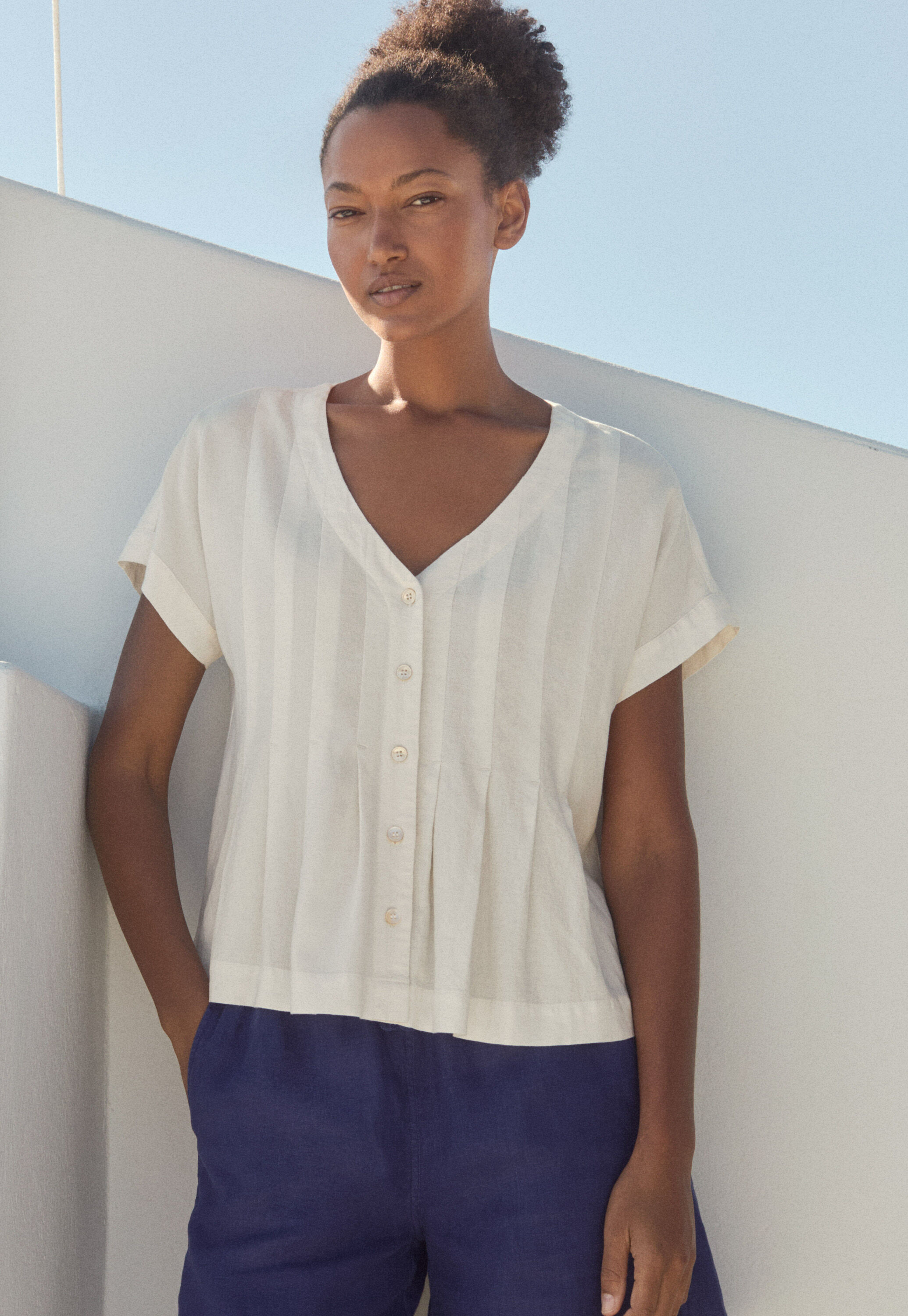 Peplum-detail dress