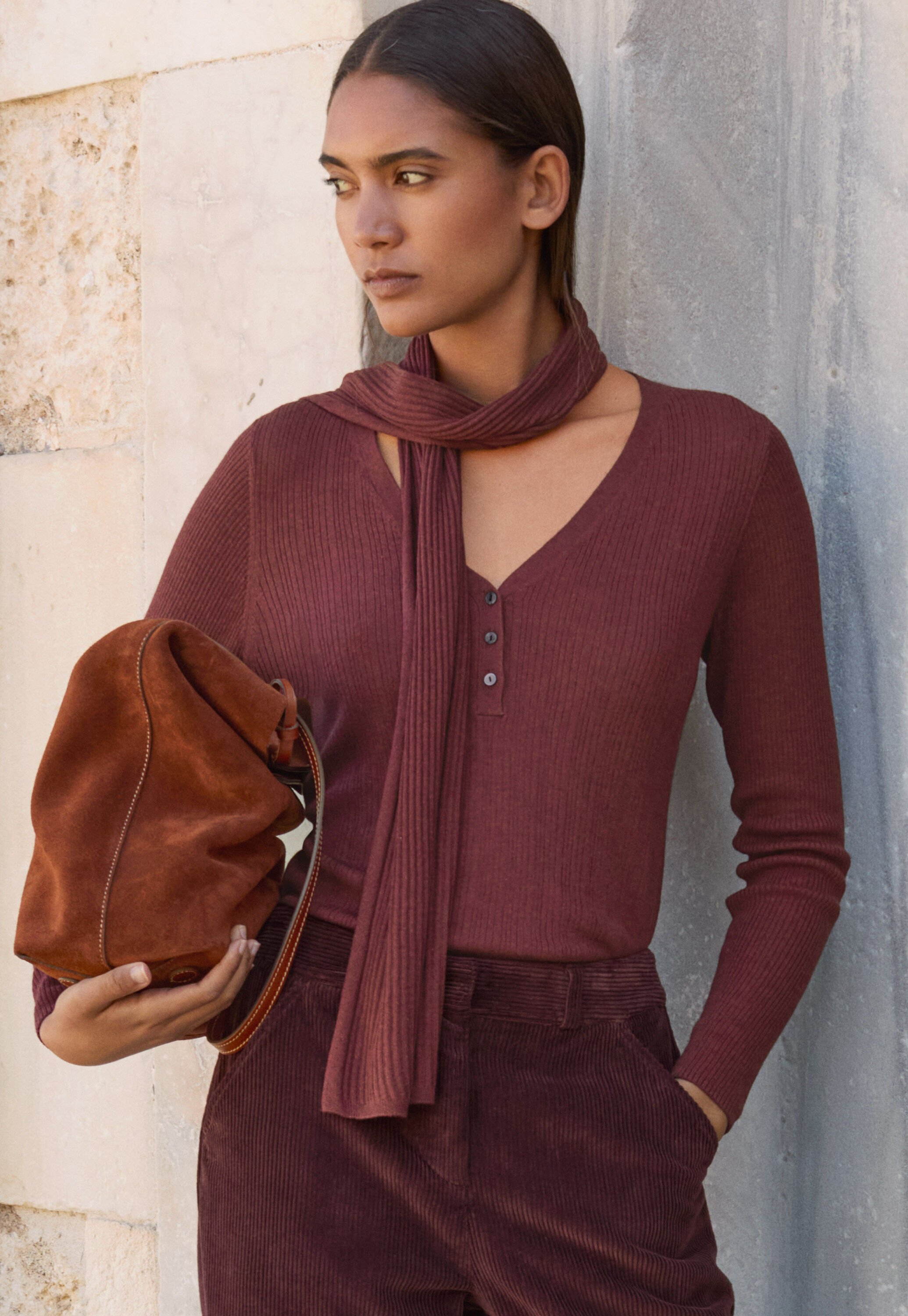 Zip-front cardigan