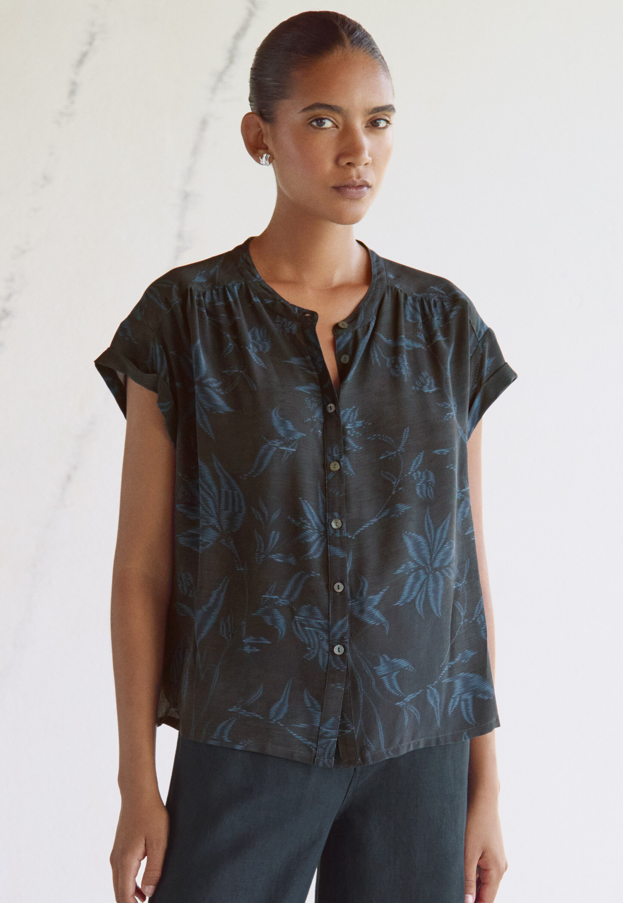 Peplum-detail dress