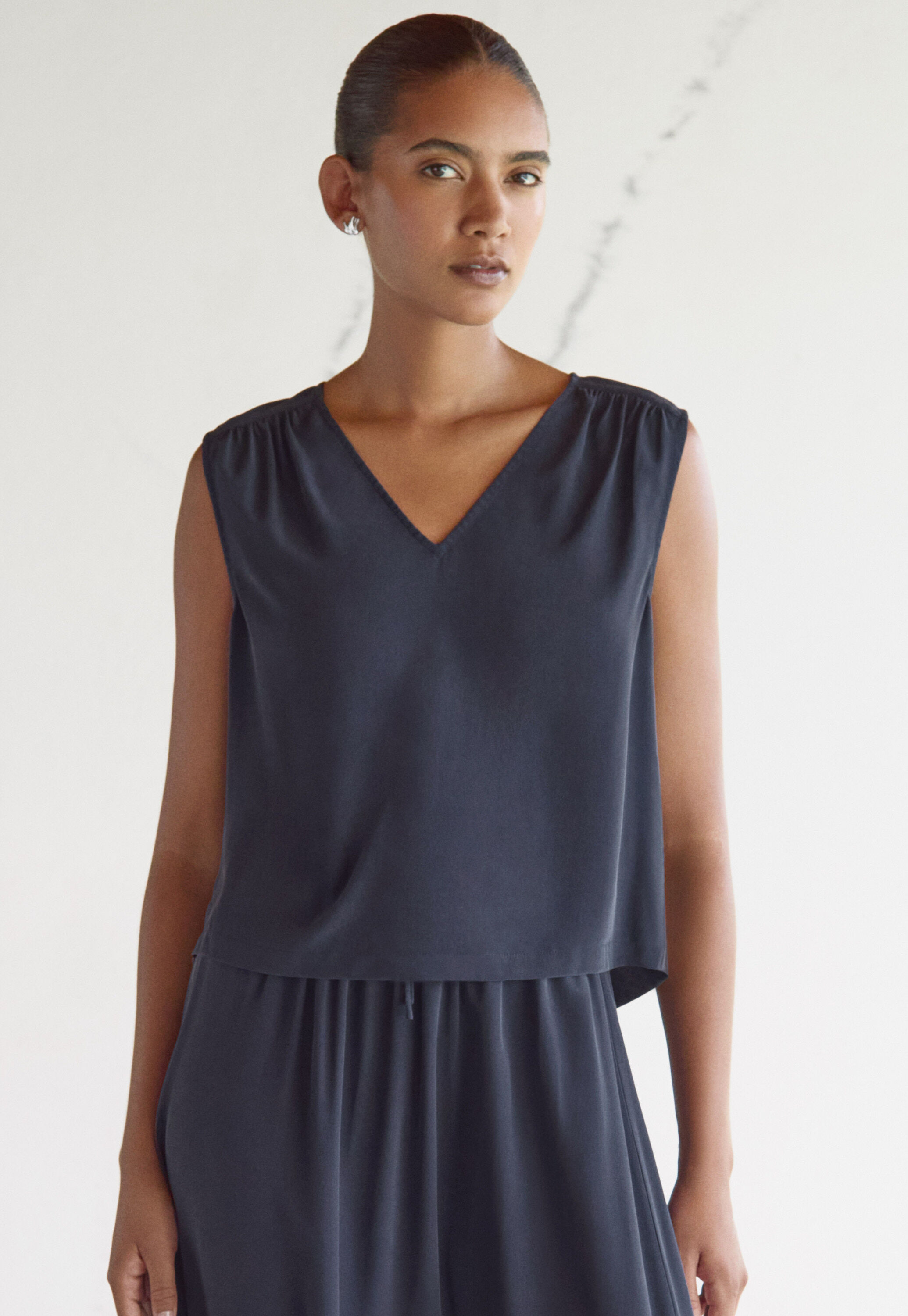 Peplum-detail dress