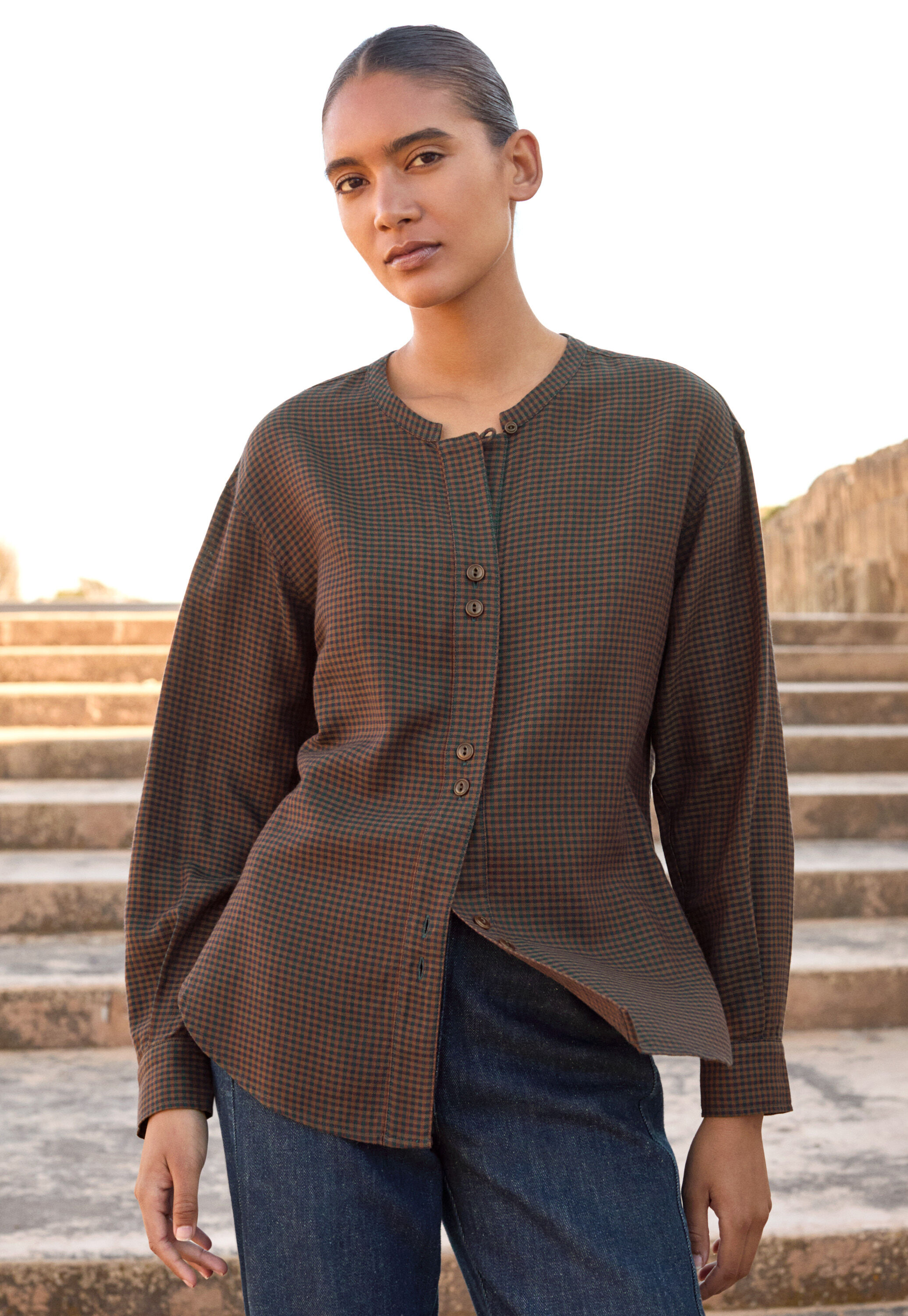 Gingham blouse