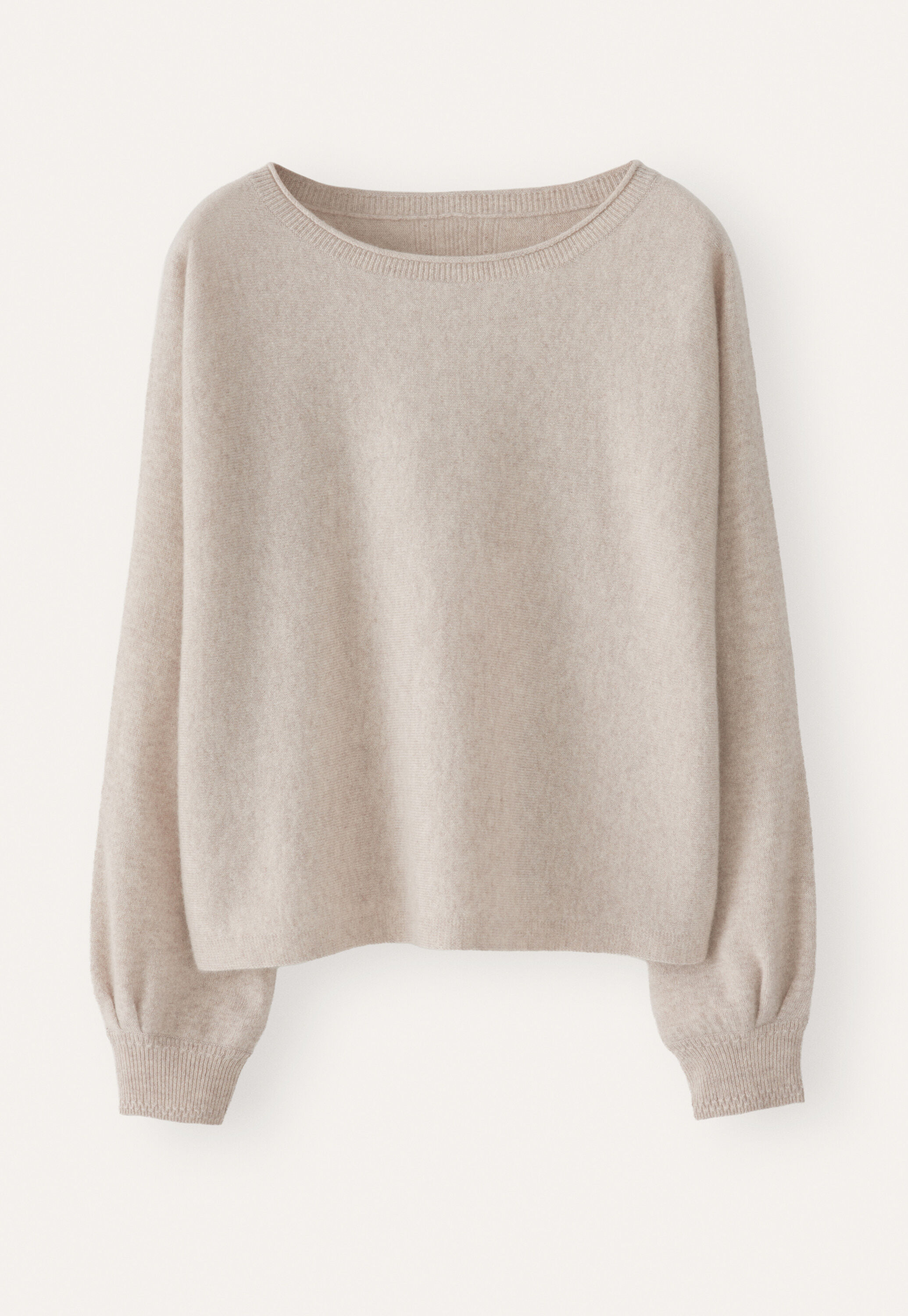 Dolman pleated-sleeve sweater