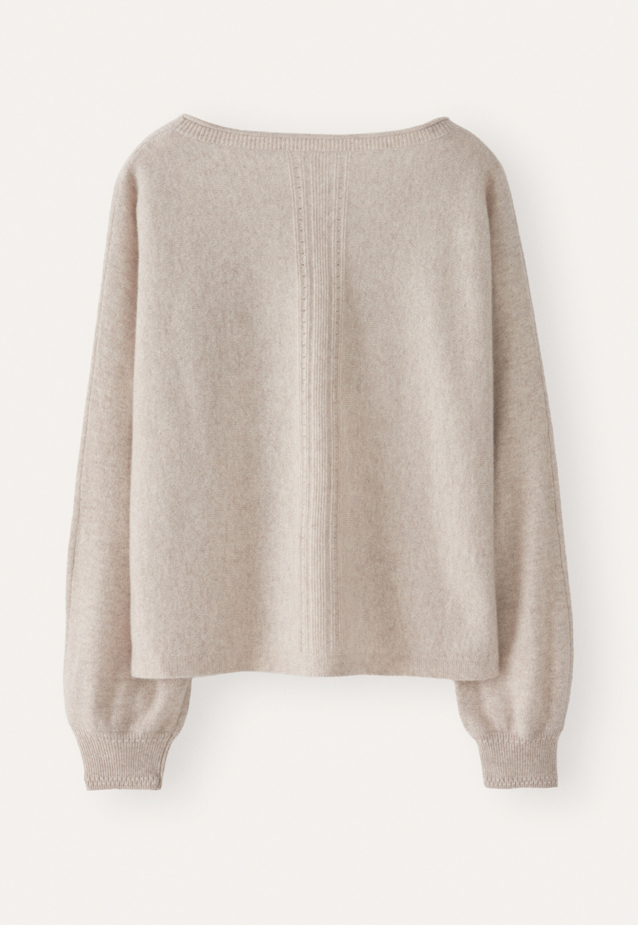 Dolman pleated-sleeve sweater
