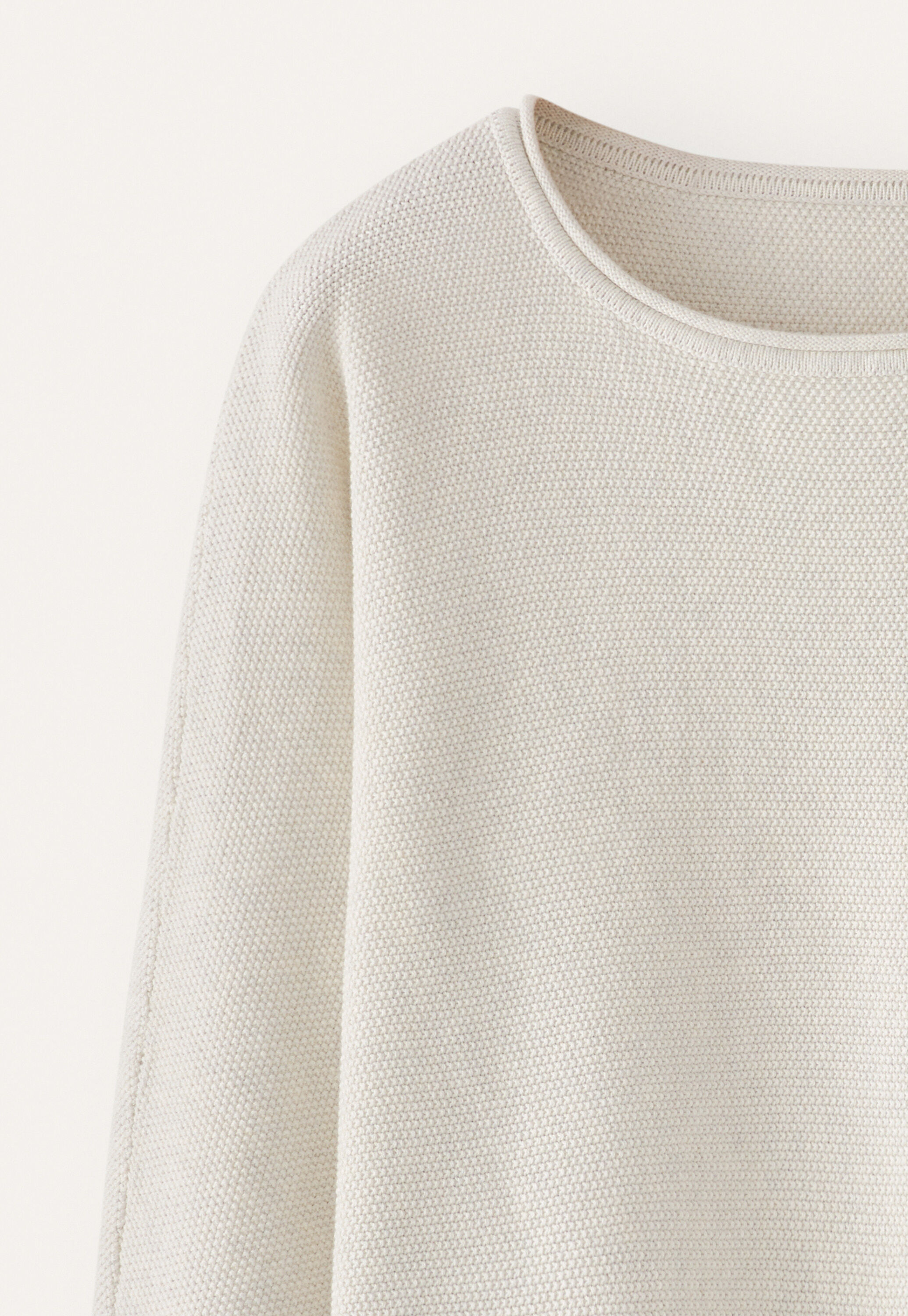 Moss-stitch sweater