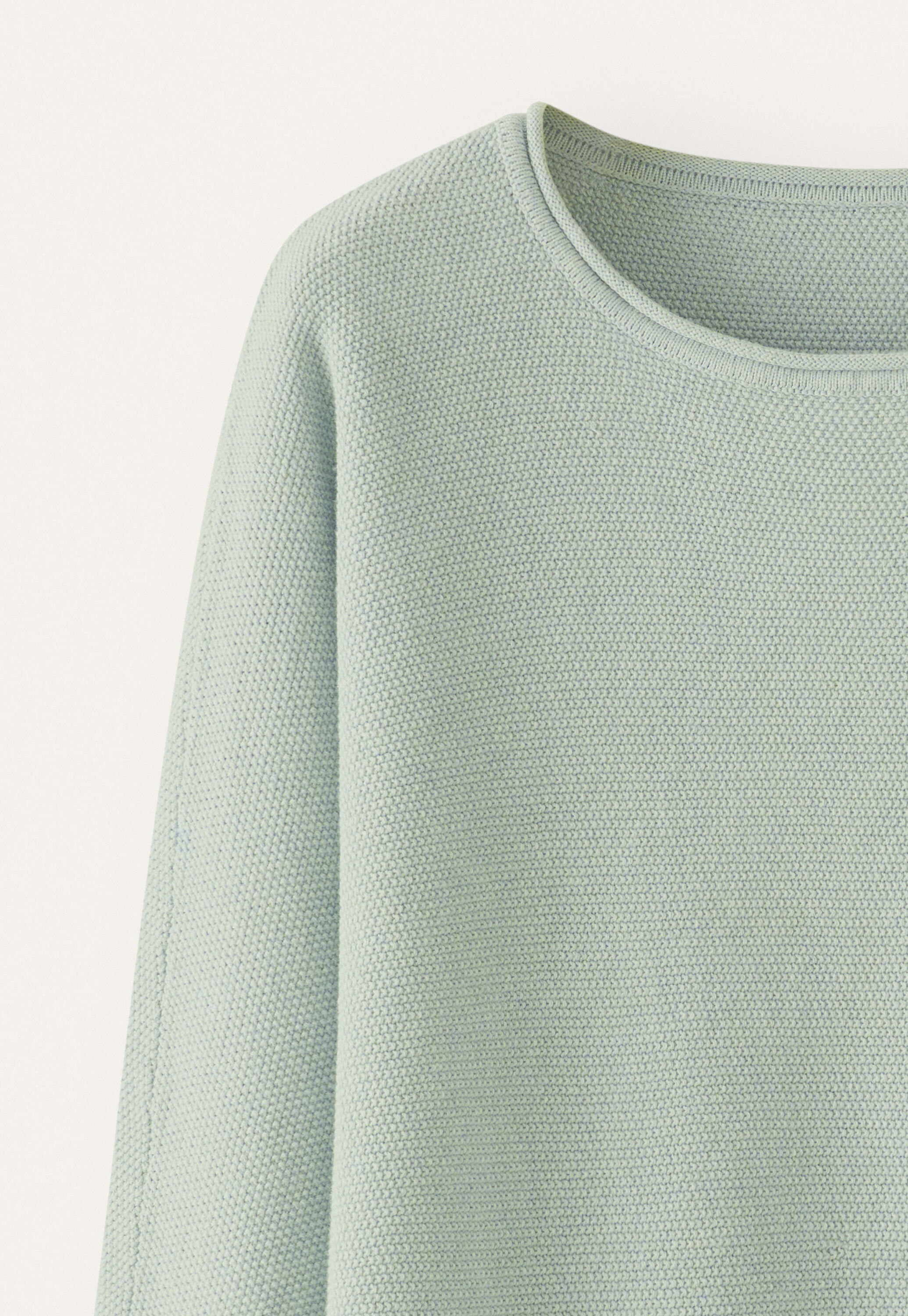 Moss-stitch sweater
