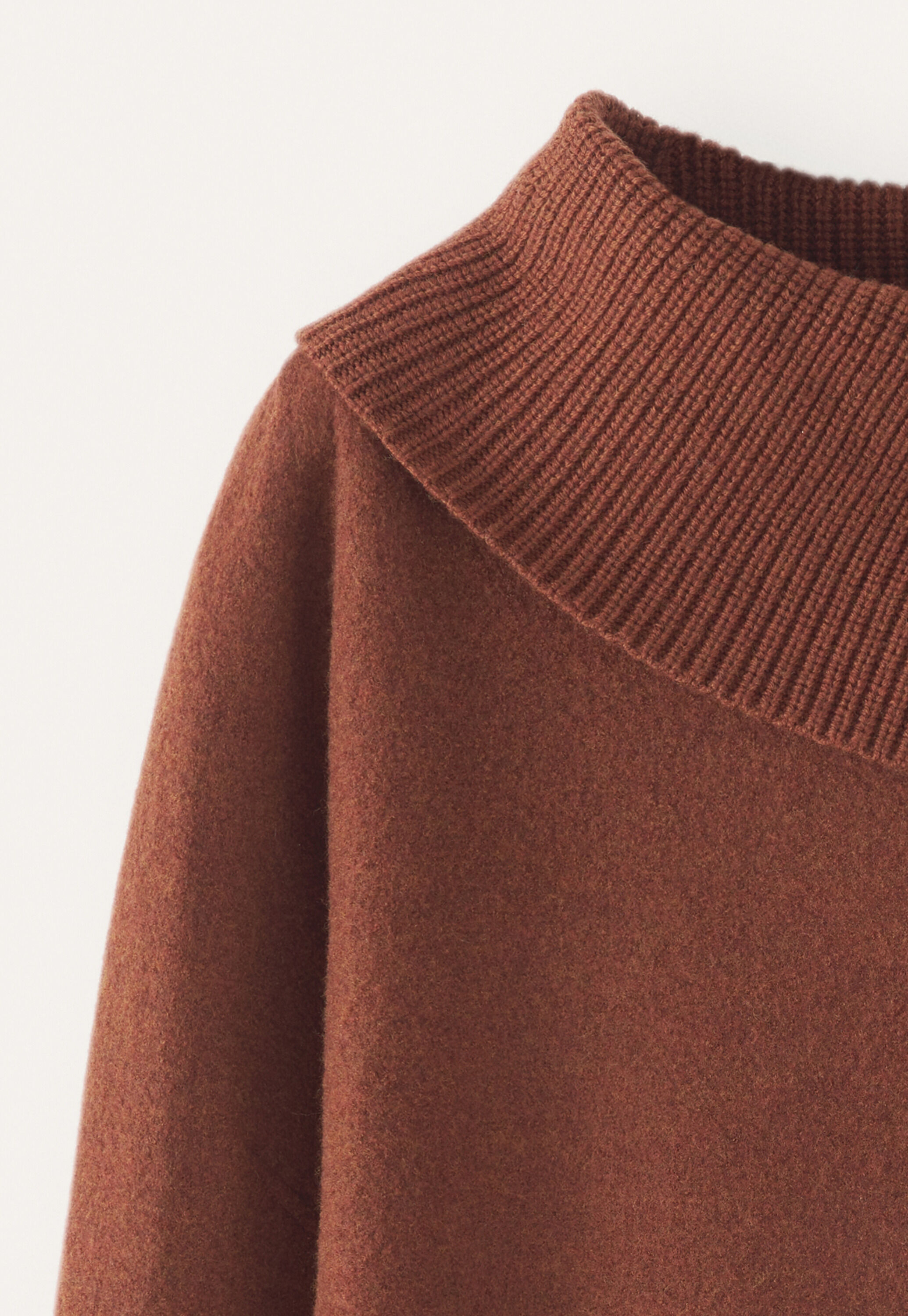 Split-collar sweater
