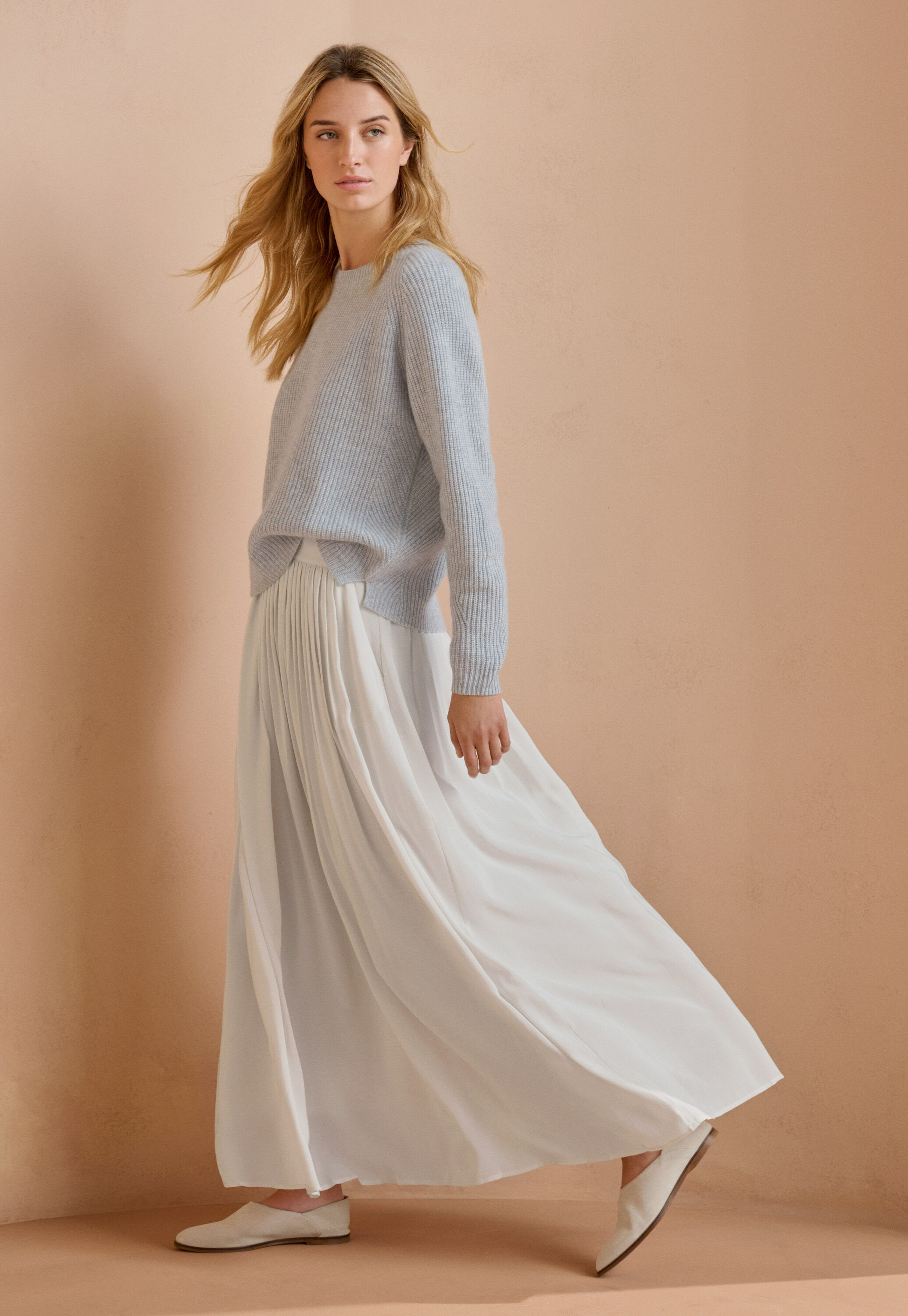 Long pleated skirt